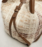 Loro Piana Bale Large leather-trimmed tote bag