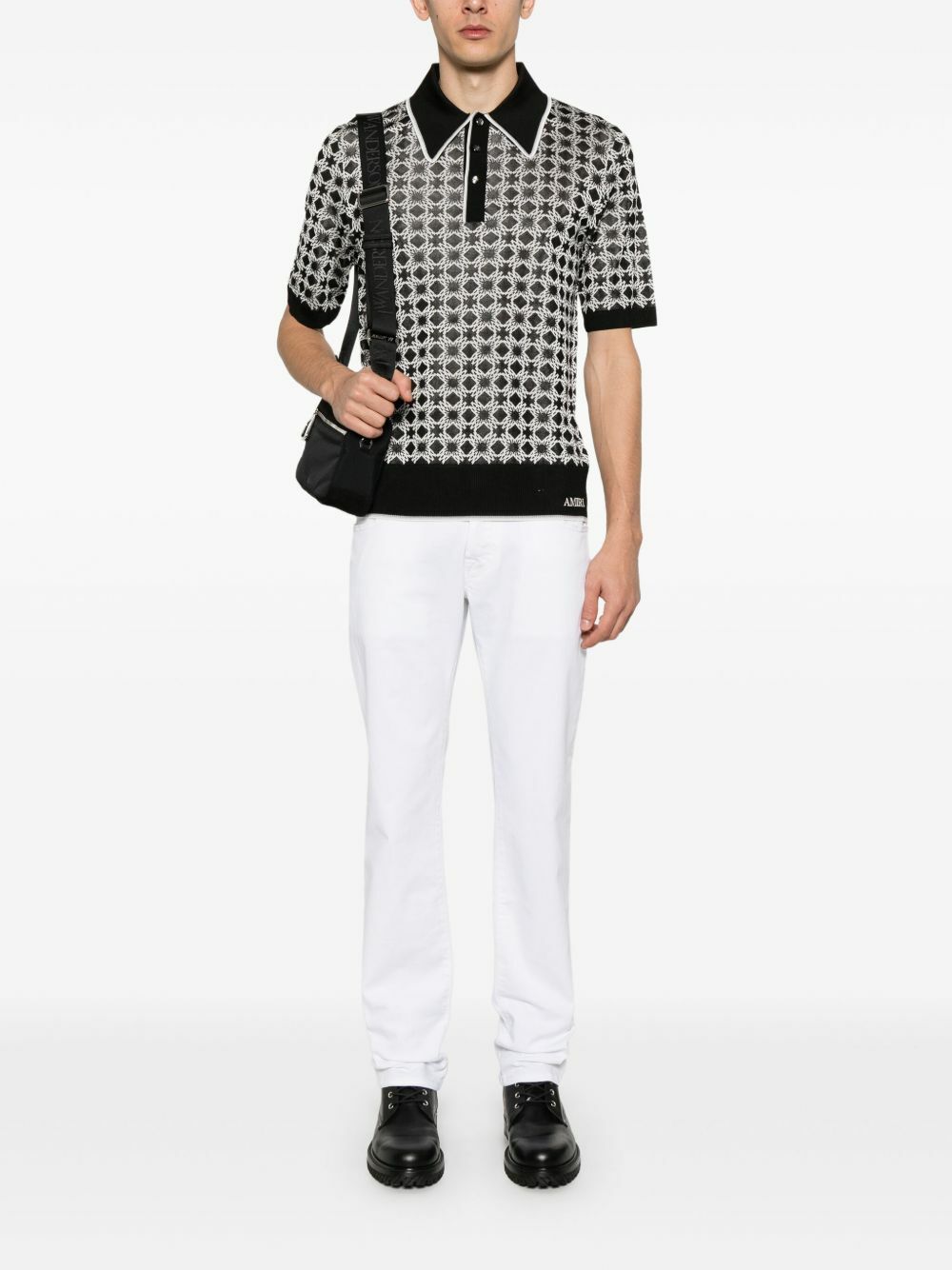 AMIRI Black MA Quad Polo Shirt Amiri