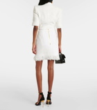 Balmain Fringed tweed miniskirt