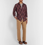 Isabel Marant - Tilako Linen-Jacquard Shirt - Burgundy