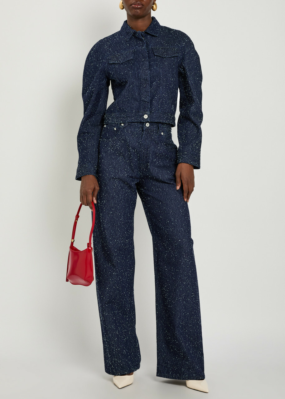 Jacquemus La Veste De-nimes Ovalo Denim Jacket Navy