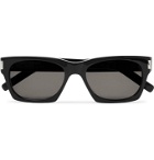 SAINT LAURENT - Square-Frame Acetate and Silver-Tone Sunglasses - Black