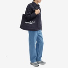 A.P.C. Men's x Topologie Shopping Tote in Indigo/Black 