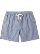 ANDERSON & SHEPPARD - Mid-Length Printed Swim Shorts - Blue
