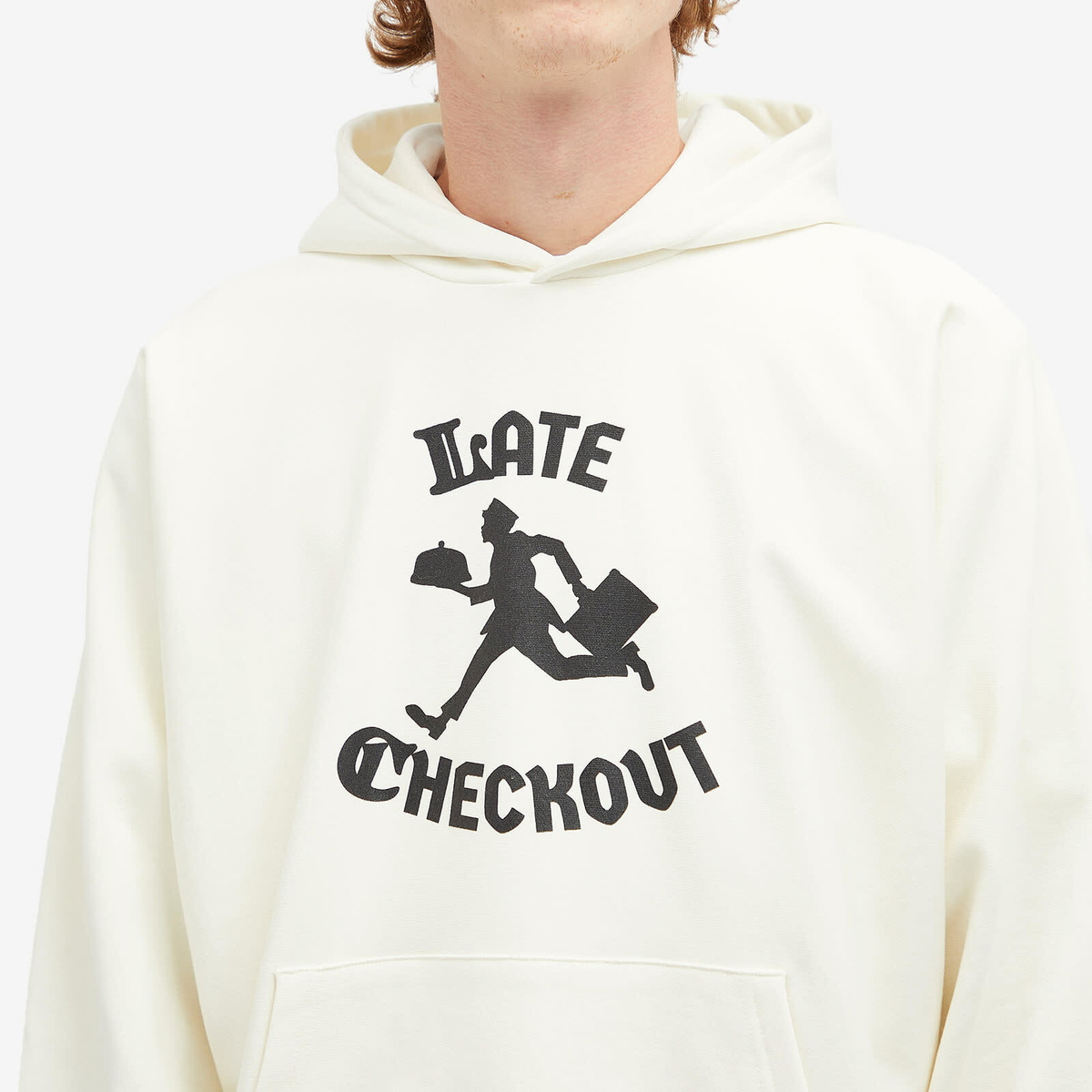 Late Checkout Men's Bellboy Popover Hoodie in White