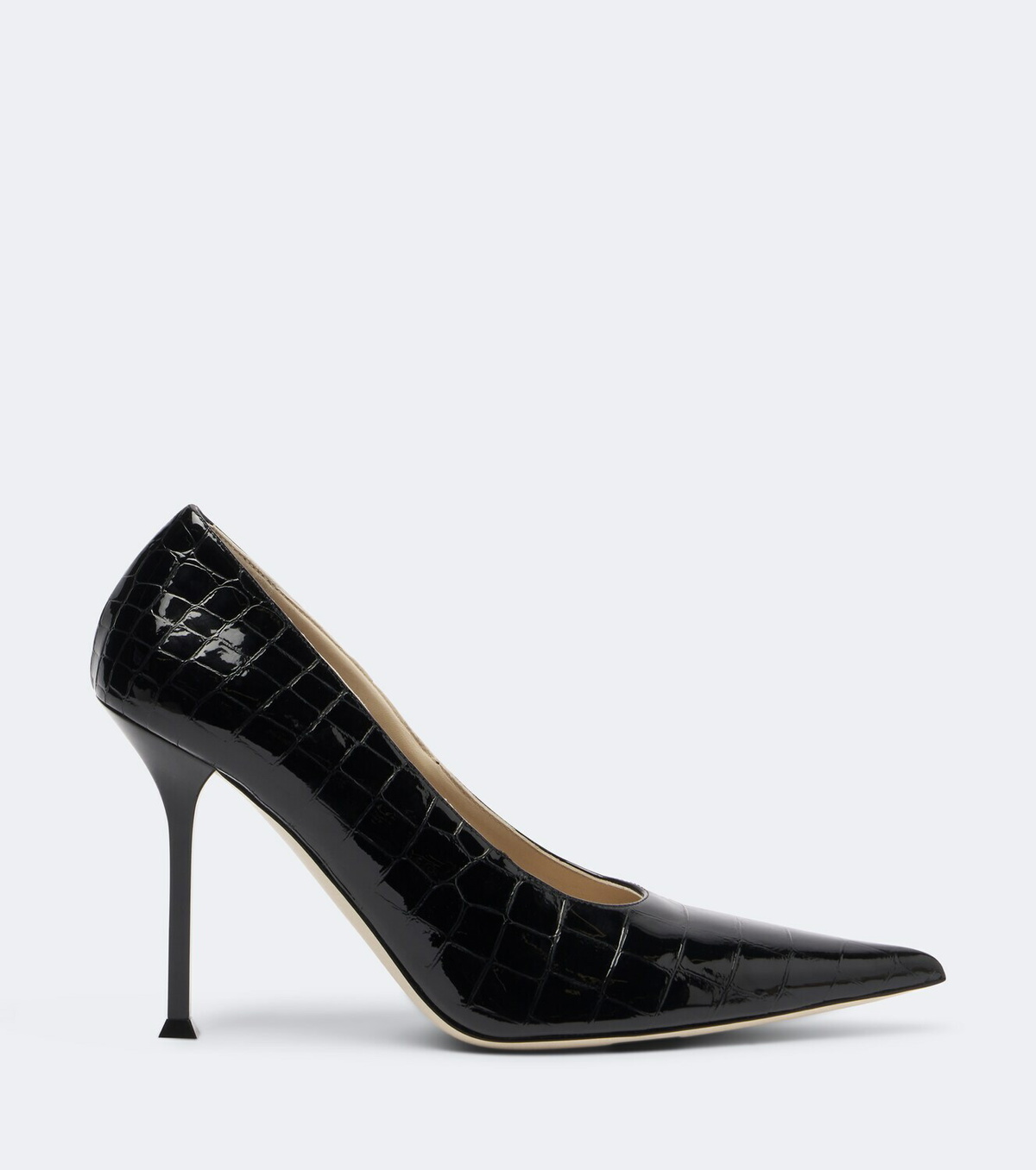 Christen Helix snake-effect leather pumps
