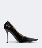Christen Helix snake-effect leather pumps
