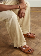 LOEWE - Paula's Ibiza Ease Buckled Leather Slides - Brown