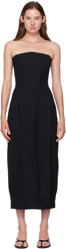 Photo: VETEMENTS Black Upside-Down Tailored Pantadress Maxi Dress