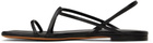 Proenza Schouler Black Square Strappy Flat Sandals