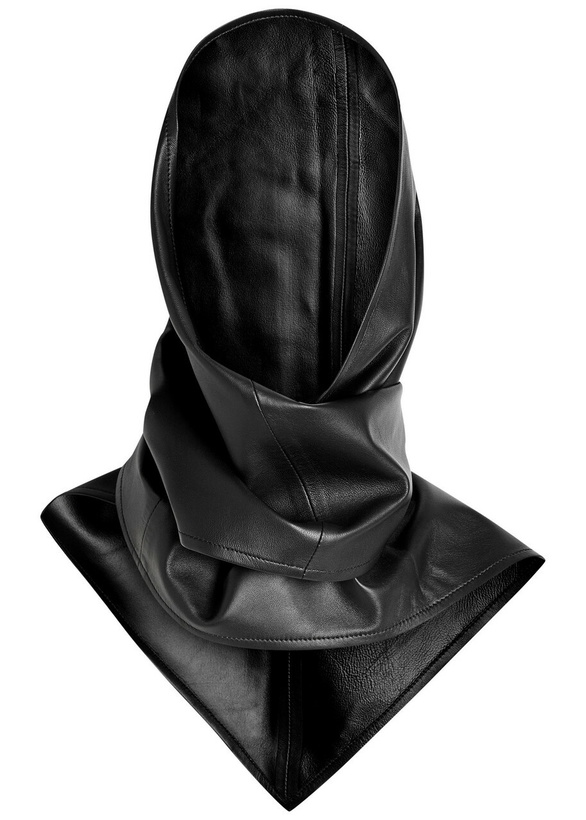 Photo: Nour Hammour Leather Head Scarf - Black - One Size