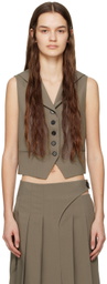 J KOO Khaki Sailor Collar Blazer