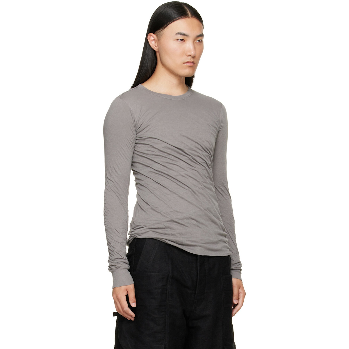 Rick Owens Gray Tower Double LS T-shirt
