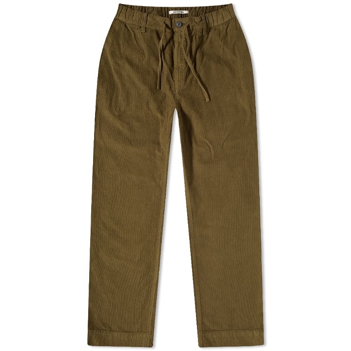 Photo: Kestin Men's Inverness Tapered Trouser - END. Exclusive in Dark Green Corduroy