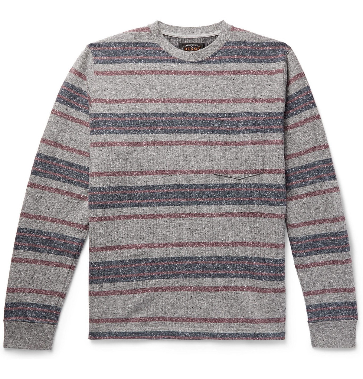 Beams Plus - Striped Slub Jersey T-Shirt - Gray Beams Plus