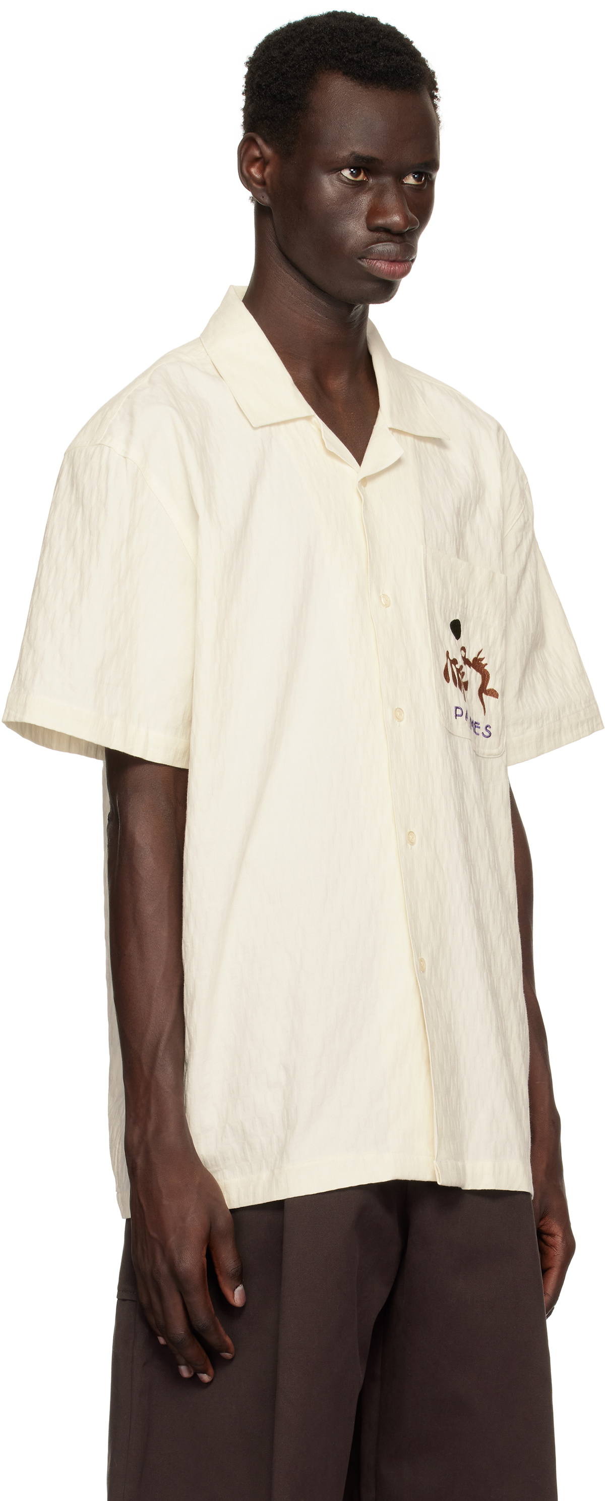 Palmes Off-White Garden Short Sleeved Shirt