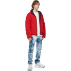 MSGM Reversible Black and Red Nylon Jacket