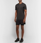 Reigning Champ - Performance Mesh-Panelled Mélange Jersey T-Shirt - Men - Black