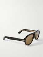 TOM FORD - Icon Pilot Aviator-Style Tortoiseshell Acetate Sunglasses