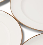 Soho Home - Sola Set of Four Stoneware Dinner Plates - White