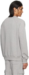 Balmain Gray Printed Sweatshirt