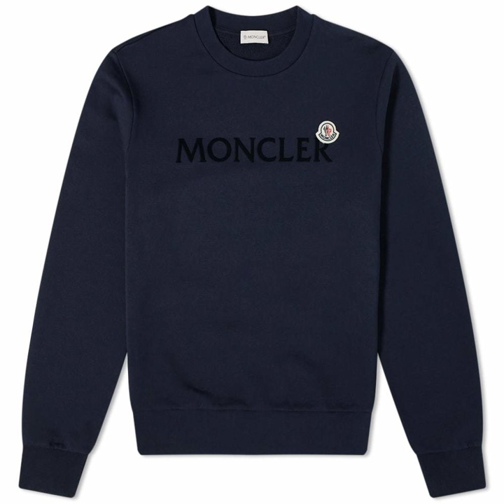 Photo: Moncler Text Logo Crew Sweat