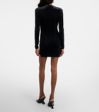 Mugler Velvet bustier dress