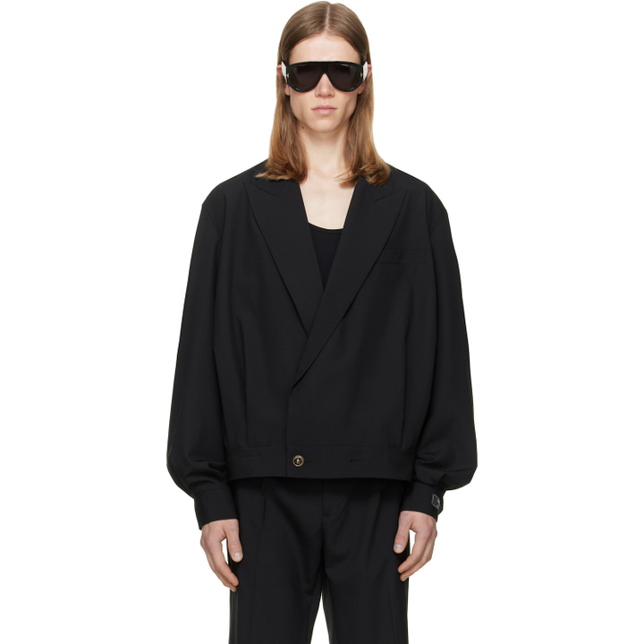Photo: BALMAIN Black Wool 2-Button Jacket
