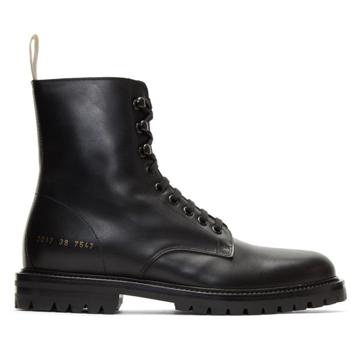 Photo: Common Projects Black Winter Combat Boots