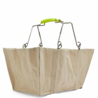 Puebco Canvas Market Basket in Ivory/Yellow 