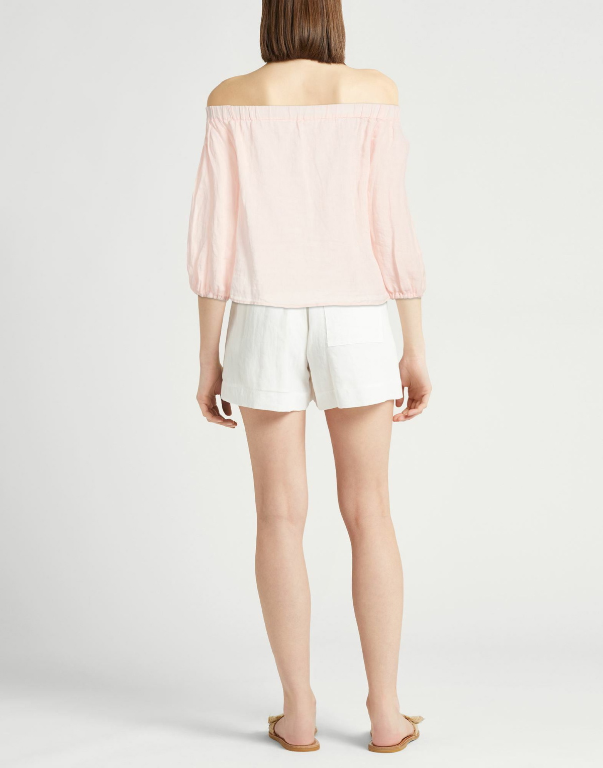 120% Lino Womens Top Light in Pink