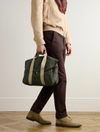 Bleu de Chauffe - Musette Business Leather and Webbing-Trimmed Canvas Weekend Bag