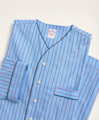 Brooks Brothers Men's Framed Stripe Nightshirt | Light Blue