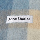 Acne Studios Men's Vally Check Scarf in Pastel Blue/Beige