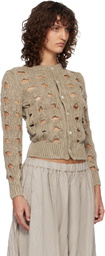 Comme des Garçons Beige Hemp Cardigan