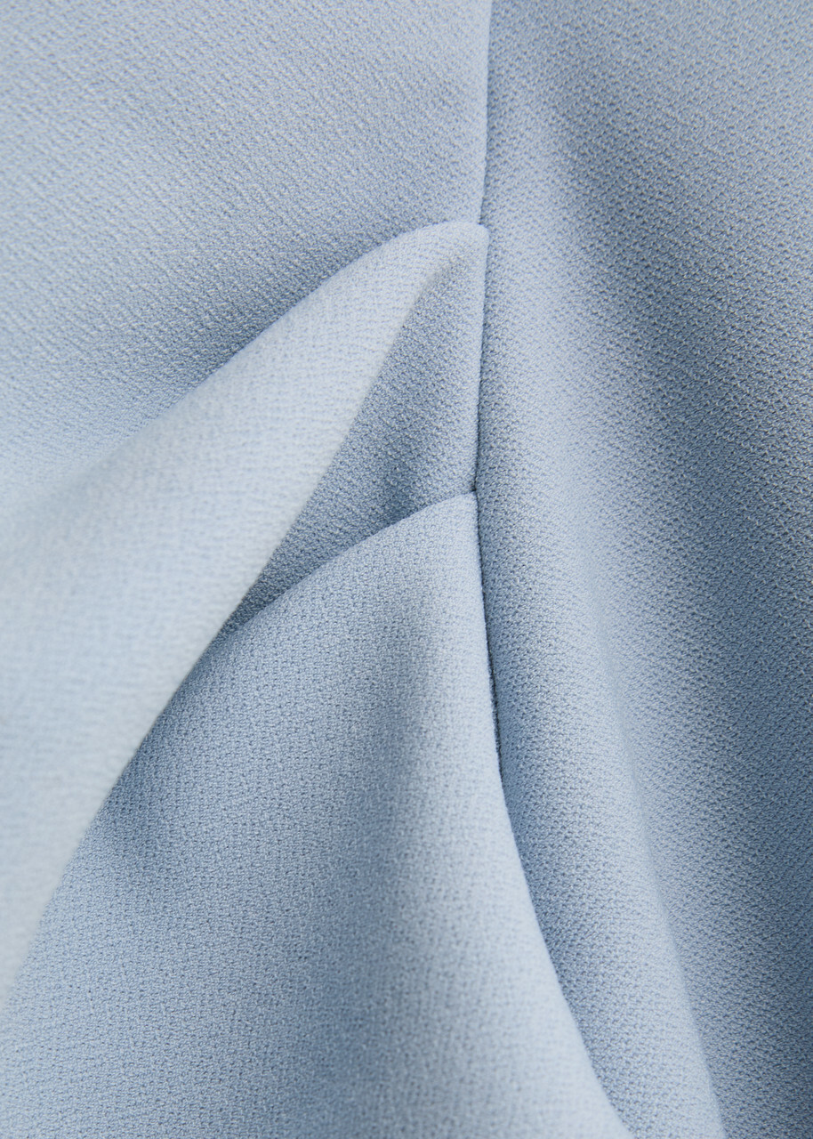 Bec & Bridge Karina Tuck Ruched Midi Dress Light Blue BEC + BRIDGE