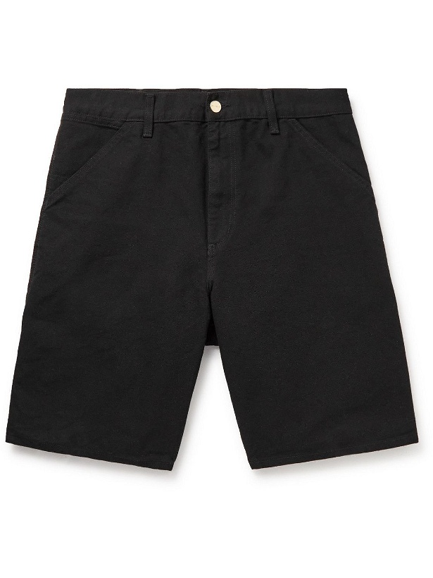 Photo: Carhartt WIP - Single Knee Straight-Leg Organic Cotton-Canvas Shorts - Black