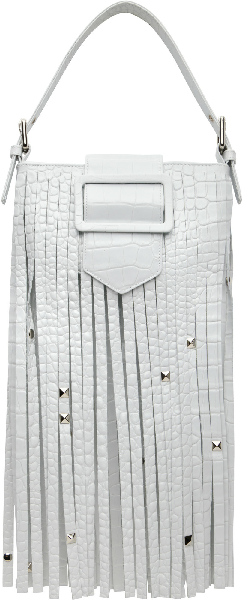 VAQUERA White Mini Fringe Bag