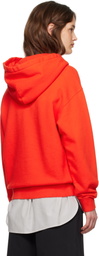 Jil Sander Orange Drawstring Hoodie