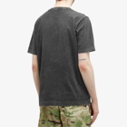 1017 ALYX 9SM Men's Intarsia Applique Logo T-Shirt in Washed Black