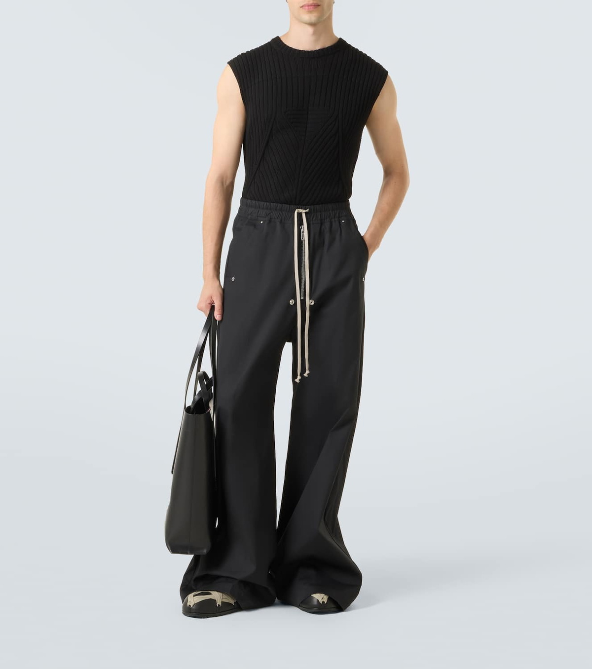 Rick Owens Megalace Mule leather clogs