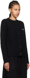 We11done Black Embroidered Cardigan