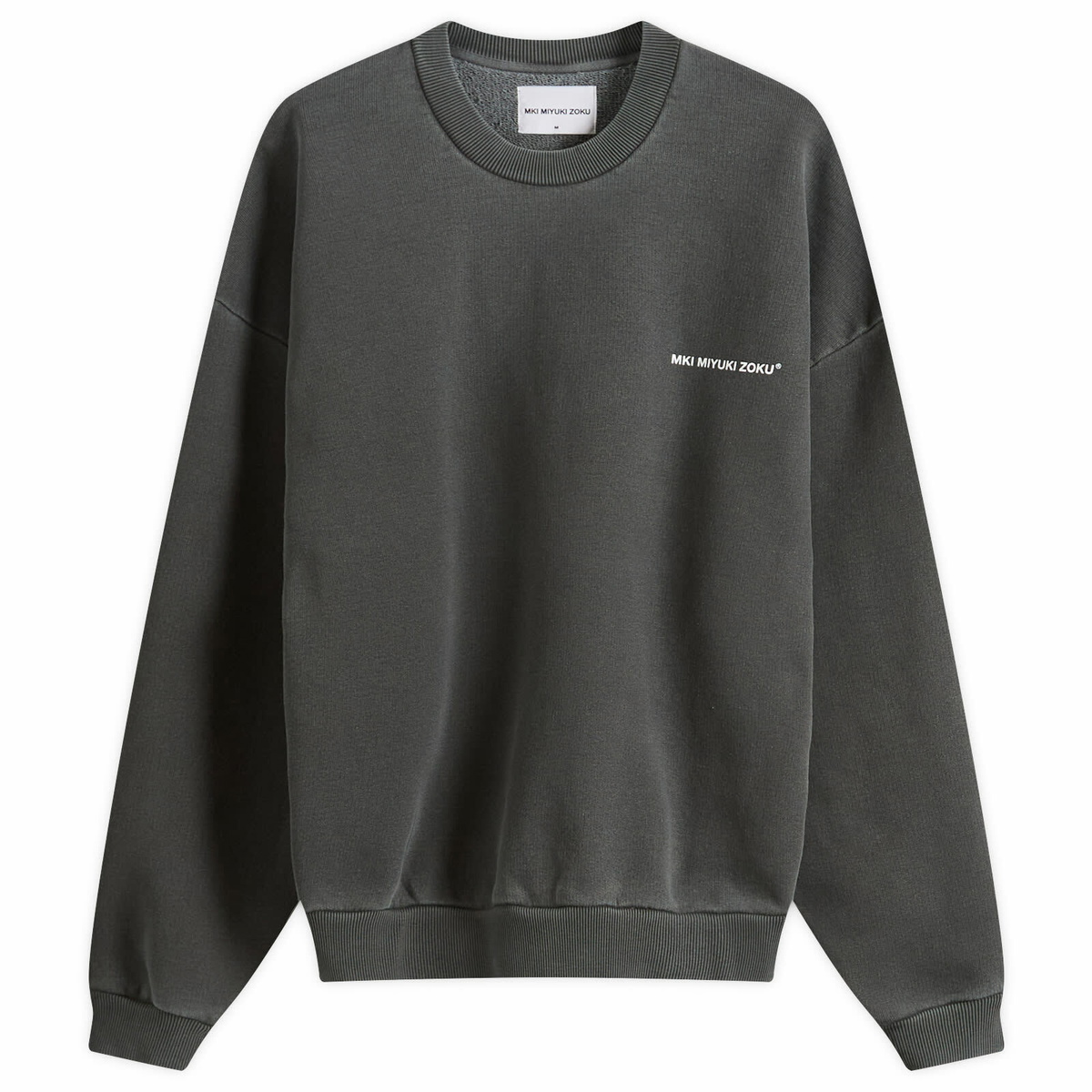書50 MKI Men's Chunky Rib Knit Crewneck in Black MKI Miyuki-Zoku