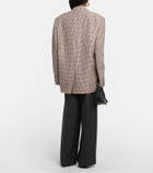 Acne Studios - Gingham linen-blend blazer