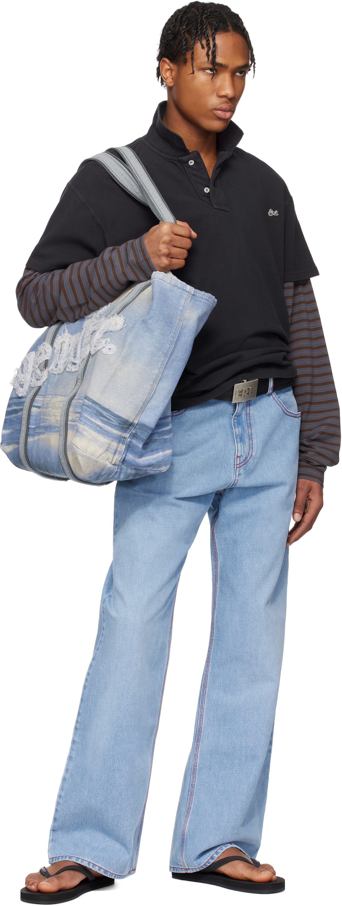 トップス 25ss ERL DOUBLE SLEEVE POLO T-SHIRT トップス 25ss ERL DOUBLE SLEEVE POLO T-SHIRT トップス 25ss