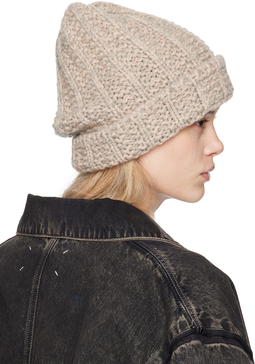 Maison Margiela Beige Shetland Beanie