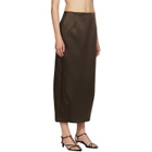 Róhe Brown Balloon Column Midi Skirt