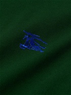 Burberry - Logo-Embroidered Cotton-Piqué Polo Shirt - Green
