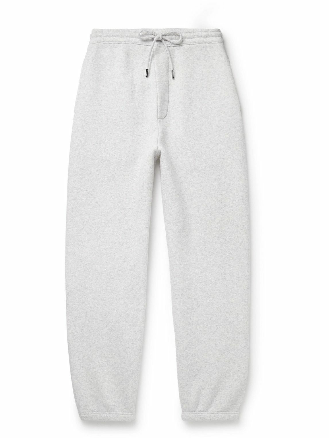 Jacquemus - Tapered Logo-Appliquéd Cotton-Jersey Sweatpants - Gray