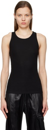 Filippa K Black Fine Rib Tank Top